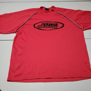 Page & Tuttle Racing Men Large T-Shirt Red Speedway High Performance Tee Wicking